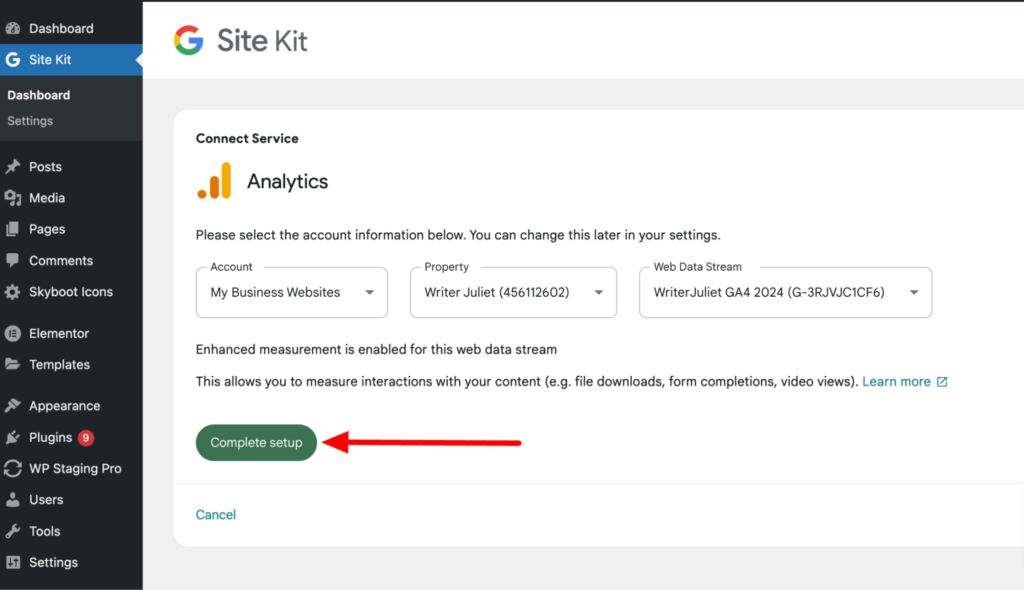 WordPress Analytics Setup (GA4)